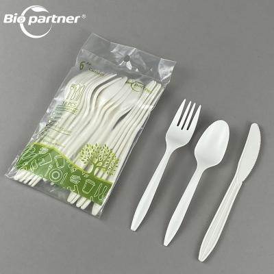 China AI1 Disposable A Set Of 24 Pcs Pieces Travel Kit Portable Black Disposable Plastic Cutlery 24pcs Set for sale