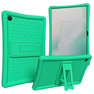 China Samsung Galaxy Tab A8 10.5 Silicone X200 +PC Silicone Anti-Drop Belt Bracket iPad x205 Food Grade Protective Case for sale