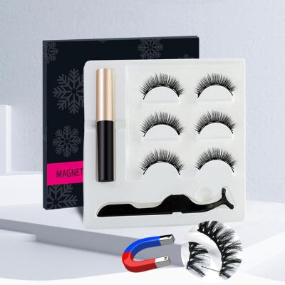 China 25mm Box Magnetic Lashes Youtube Reusable Magnetic Eyelashes Videos for sale