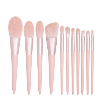 China Angular Blush Eyebrow Crystal Style Eyeshadow Kit Professional Makeup Brush Set 11cs Makeup Brushes Kit Private Label Powder Foundation for sale