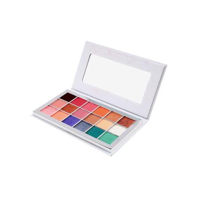 China 2020 New Product Waterproof Vegan Eyeshadow Palette Private Label White Colors Makeup Pallets Eyeshadow Palette for sale