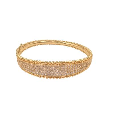 China CLASSIC Hot selling new diamond cut bangles cz cuff bangle fashion jewelry bangles for sale