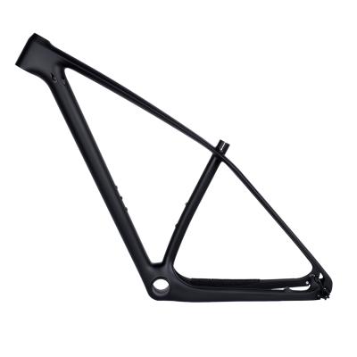 China Light weight customize carbon fiber mountain bike frame 142x12 thru-axle mtb frame 29er carbon frame matte black for sale