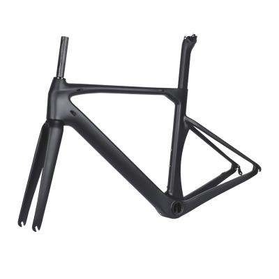 China Road Bikes Wholesale V Brake 700c No Name OEM ODM Road Bike Frameset T800 Carbon Fiber Bicycle Frame Full for sale