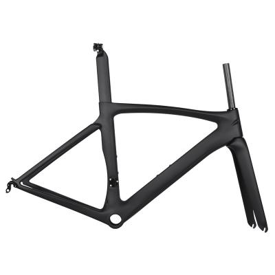 China Road Bikes 700C Racing Carbon Fiber Bike T800 Tires Max 25C Bike Carbon Frameset for sale