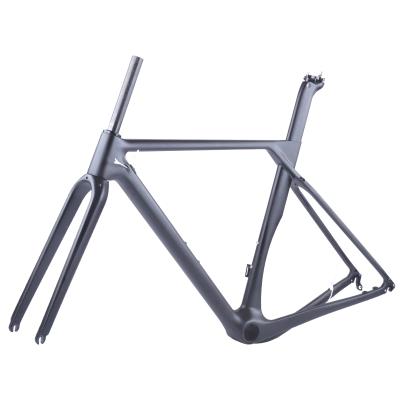 China China 700C China 700C Frame 140MM Disc Brake QR Flat Gravel Frame Carbon Made Mountain Bikes Aero T800 Racing Bike Frameset for sale