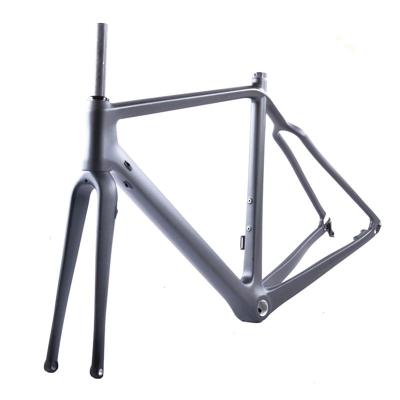 China Fixes Gear Bikes Wholesale Carbon Gear Sight Max Tire 700*42C Carbon Cyclocross Bike Frame Fixed Disc Brake for sale