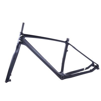 China Strengh T1000 Carbon Fiber Beach Bike Frame 26er Cycling High Frame Fat Bike Frames BSA Snow Bike for sale