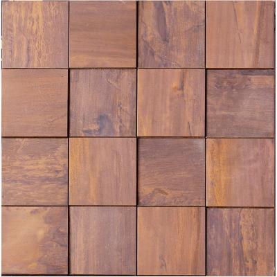 China Decoration antique metal parquet wall bronze copper mosaic slab for hotel commercial project for sale