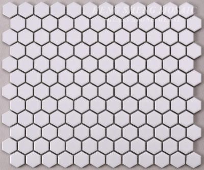 China NS-31000 Small White Hexagonal Parquet Brick Wall Ceramic Tiles Kitchen Backsplash Bathroom Decor Wall Tiles for sale