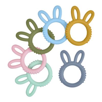 China Rabbit Soft Infant Baby Silicone Toy Maternal Supplies Puzzle Bite Grinding Baby Appease Anti-consumption for sale