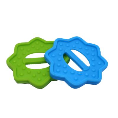 China Eco-Friendly Toy Accessories Wholesale Baby Tooth Glue Baby Teething Polygonal Soft Silicone Baby Teething Tube for sale