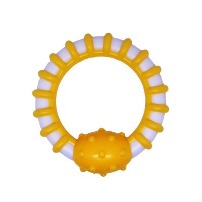 China Baby Plastic Round Pattern Crib Blow Toys Wholesale Children's Plastic Ring Hung To Soothe Baby Toys for sale