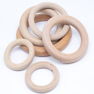 China Various Size China Custom Baby Maple Beech Wood Rings For DIY Crafts And Accessories 50mm for sale