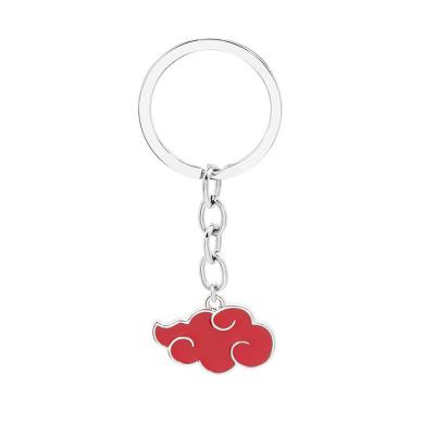 China Portable Cheap Custom Metal Cloud Logo Metal Keychain Sublimation Keyrings White Key Chain for sale