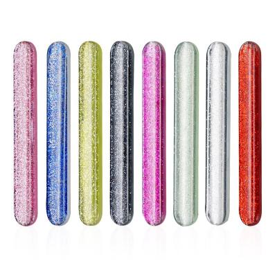 China Professional custom good quality colored crystal nano glass nano glass nail file mini shine nail surface premium gel glitter custom logo for sale