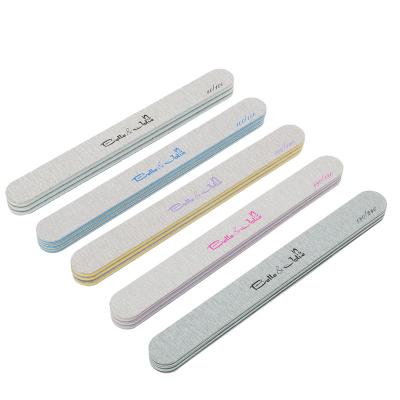 China 80 100 150 180 240 Professional Custom Logo Eco-friendly Double Side Shape Top Zebra Straight Nail File for sale