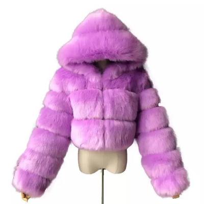 China Anti-wrinkle winter fall trendy fashion 2022 many colors women warm clothing casual coat plus size faux fur hoodie jacket for sale