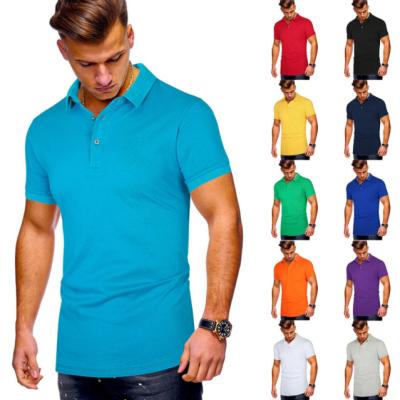 China High Quality Cheap Custom Printing OEM Logo Plain Blank Men's Polo Shirt 12 Colors Anti-wrinkle for sale