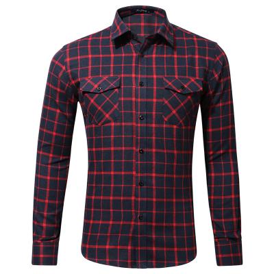 China Anti-pilling Best Selling Cheap OEM Plus Design Casual Mens Full Sleeve Mens Clothing Winter Plaid Shirt for sale