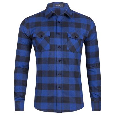 China Anti-pilling Colors Plus Size Mens Clothing Flannel Plaid T Shirts For Men for sale