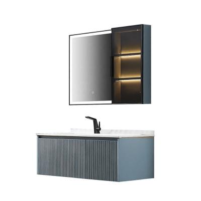 China Modern Traditional Washroom Bathroom Vanity Bathroom Cabinet Sets with LED Mirror and Ambient Lighting from Manufacturer for sale