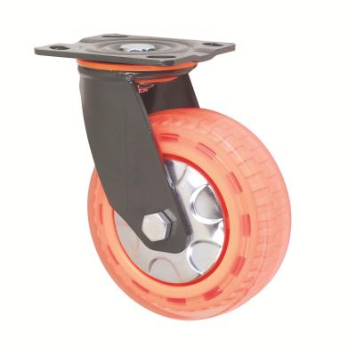 China 4 Inch PIVOT Plate Swivel Load 190kgs Coated Trolley Rubber Wheel for sale