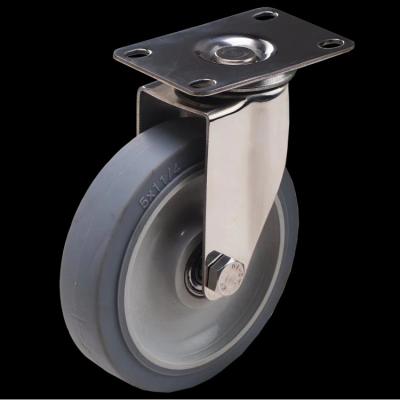 China PIVOTING Load 130kgs 4 Inch TPR Plate Swivel Caster For Washing Machine for sale