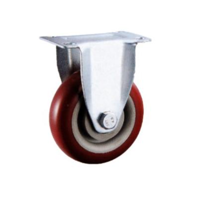 China Rigid Load 80kgs Fixed 3.5 Inch Plate PVC Ball Bearing Caster Wheel for sale