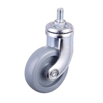 China Furniture Caster 60mm MPP Threaded Stem Swivel Caster Wheel For Storage Rack for sale