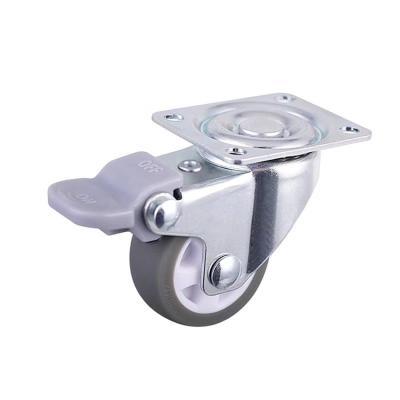 China Swivel With Brake 32mm Load 17kgs Band Swivel Silent Caster Wheel With Brake for sale