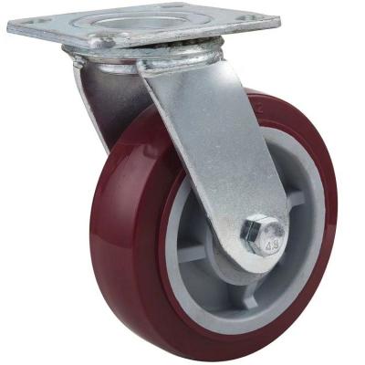 China Rigid High Quality Stainless Steel Swing Caster Rubber Wheel for sale