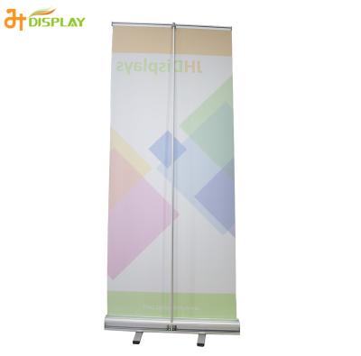 China Base Retractable Portable Heavy Duty Roll Up Standee Desk Roll Up Stand A4 Size Mini Banner Display Tabletop Roll Up Stand for sale