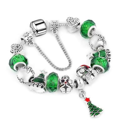 China Other Diy Panjia Exquisite Creative New Jewelry Christmas Green Glass Beads Bracelet Women Border Supply for sale