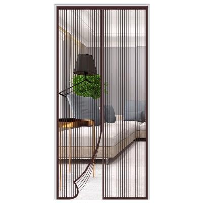 China Wholesale Waterproof Free Size Door Curtain Polyester Mosquito Control Magnetic Net Net Cut For Window And Doors for sale