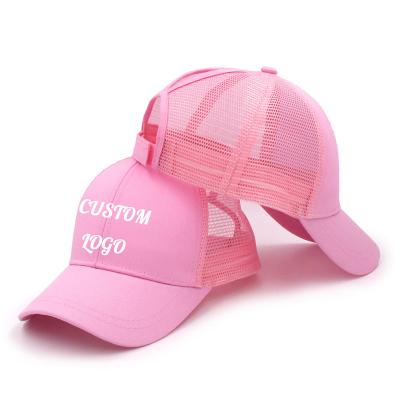 China 2021Wholesale Ladies Ponytail Hat Summer Hat COMMON Custom Cotton for sale