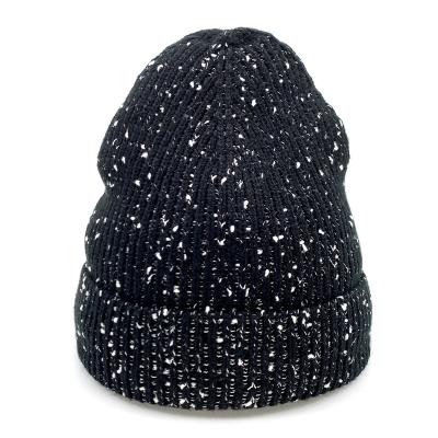 China New COMMON Dots Beanie Hat Ladies Winter Knitted Soft Warm Hat for sale