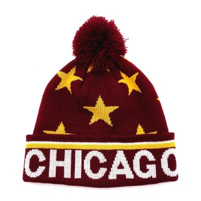 China New Winter Beanie Hat Jacquard COMMON Hat for sale