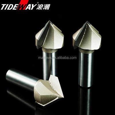 China Soft and Hard Wood 90 Degree Woodworking Tools Router Bit Tideway Two Flutes 3D Engraving Bit for CNC Engraving Machines for sale