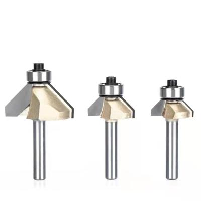 China Balance Router/Wood Cutter Bit 6.35mm Leg Router Bit Electric CNC Guided Woodworking Chamfer Bit Router/CNC for sale