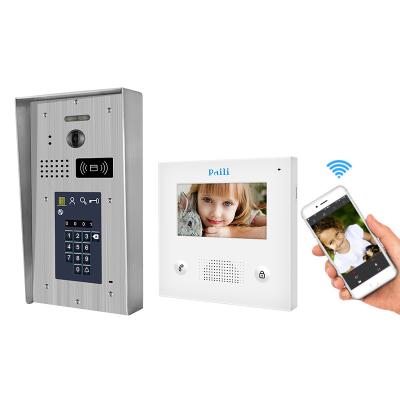 China Two Way Multi Audio Apartment Door Phone Visual Intercom For Building System 4.3 Inch Visual Intercom For 16 Family for sale