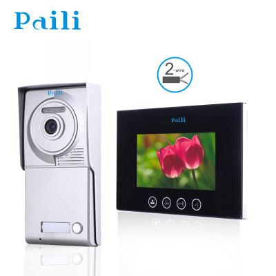 China Metal Paili 2 Wire Video Door Phone Video Intercom Video Door Phone For Villa for sale