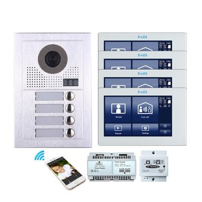 China Waterproof / Waterproof Touch Screen 2 Wire 7 Inch Video Door Phone Intercom For Villa for sale