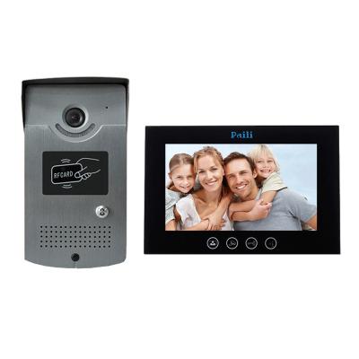 China Video Night Vision Intercom Entry System, Wired 10 Inch LCD Video Door Monitor Door Phone Doorbell with ID Card for sale