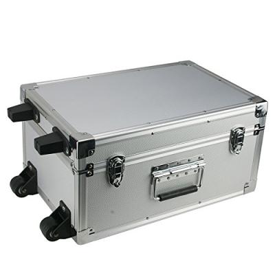 China Reinforce Durable Large Travel Trolley Flight Aluminum Tool Case With Wheels for sale