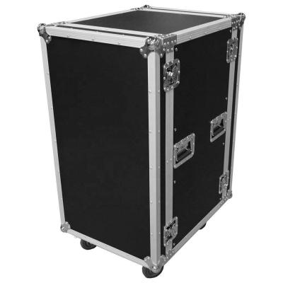 China Custom Portable Aluminum Case 16u mixer console stand flight panel +aluminum tape fireproof flight case for sale