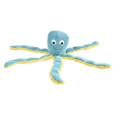 China Viable Dog Toys Octopus Fold Plush Squeaky Dog Toys For Puppy Teething for sale