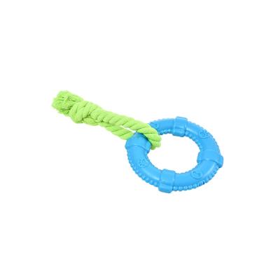 China Petstar Sustainable Teething Toys Small Dog Chew with Rope and TPR Toy for sale