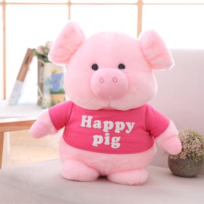 China Character Wholesale Kawaii Plush Cartoon Pig Happy Stuffed Animal Soft Toys for sale