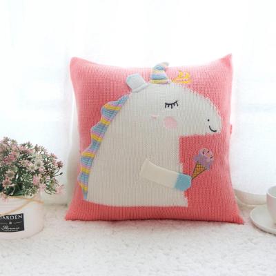 China Yangzhou handmade wholesale instagram love sofa pillow plush unicorn bedding set for sale